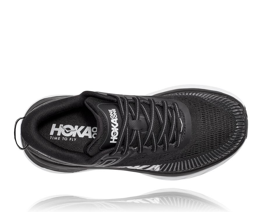 Hoka One One Koşu Ayakkabısı Kadın Siyah/Beyaz - Bondi 7 - SX1358764